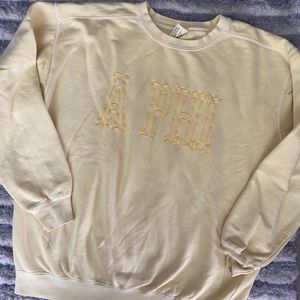 Alpha Phi Embroidered Outline Crew